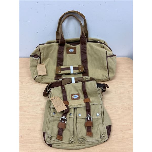 2 Urban Edge Canvas Bags Duffle / Shoulder - Larger approx: 20x13"