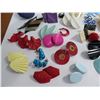 Image 4 : Vintage metal pierced earrings lot.  Over 60 pairs of wonderful vintage metal earrings!  So cool!