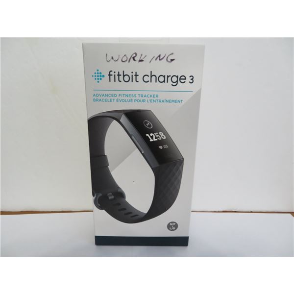 FITBIT CHARGE 3 watch.  Seems to charge and work, however It's not tested past the set up point.