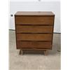 Image 1 : Mid Century Satin Walnut Tallboy Dresser - Approx: 34 x18 & 41" tall - see all photos