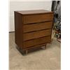 Image 2 : Mid Century Satin Walnut Tallboy Dresser - Approx: 34 x18 & 41" tall - see all photos