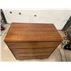 Image 6 : Mid Century Satin Walnut Tallboy Dresser - Approx: 34 x18 & 41" tall - see all photos