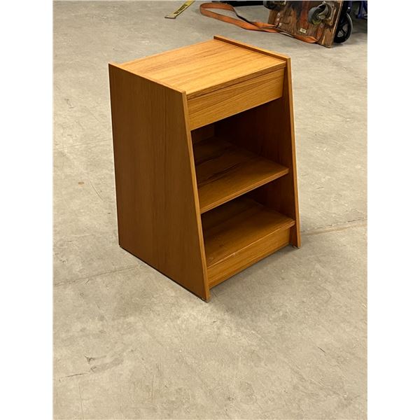 Teak Side Table / Night Stand - Approx: 17.5 x 16.5 & 24.5"T