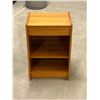 Image 2 : Teak Side Table / Night Stand - Approx: 17.5 x 16.5 & 24.5"T