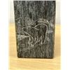 Image 3 : 5 Separate Etchings on Square Soapstone - Approx: 4.75"T 2.75"W