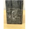 Image 4 : 5 Separate Etchings on Square Soapstone - Approx: 4.75"T 2.75"W