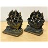 Image 1 : 2 Vintage Metal Ship Bookends - Approx: 5.5"T 4.75"W