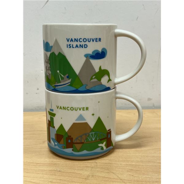 Vancouver & Vancouver Island Starbucks Coffee Mugs - You are here collection