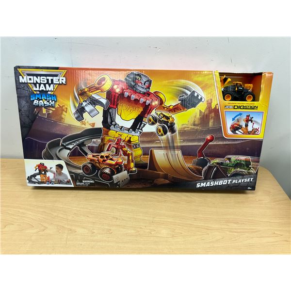 New / Sealed Monster Jam Smash & Bash Smashbot Play Set - see all photos