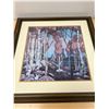 Image 1 : Tom Thomson Decorative Landscape, Birches - Large Frame Approx: 27.5x26.5" see all photos