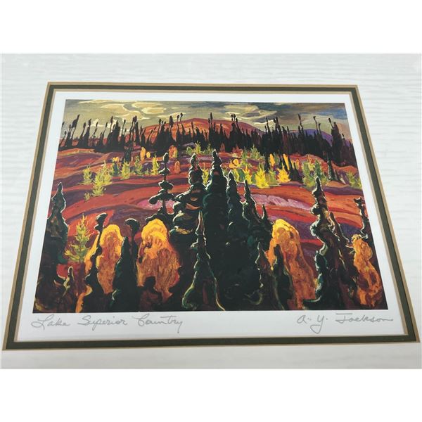 A.Y. Jackson Lake Superior Country Framed Print Approx: 13.5 x 11"