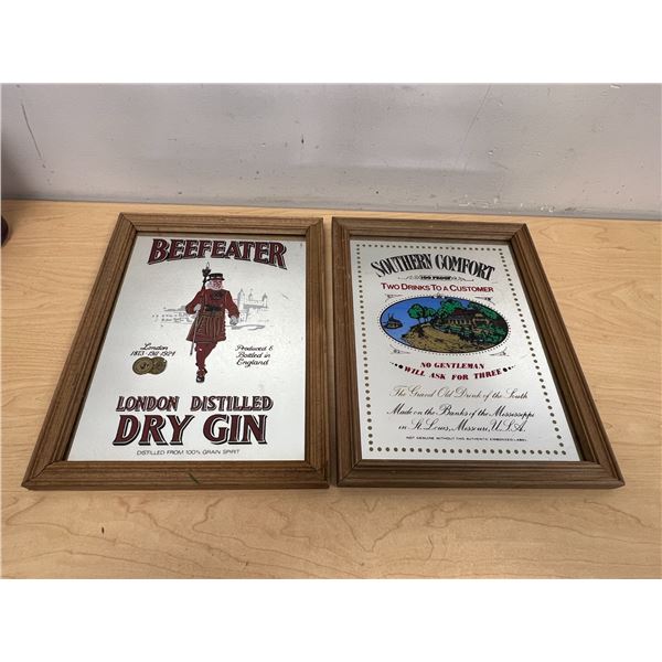 Beefeater Dry Gin & Southern Comfort Bar Mirrors Approx: 10x13"