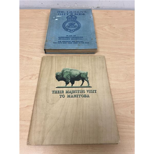 Vintage Royal Family Books - The Queens Gift Book & Their Majesties Visit to Manitoba