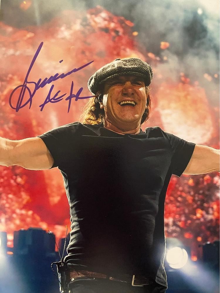 AC/DC Brian Johnson signed photo
