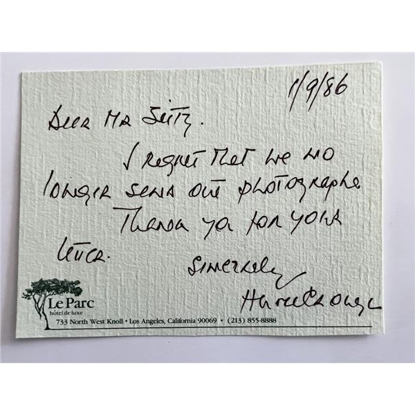 The Seventh Cross Hume Cronyn signed postcard