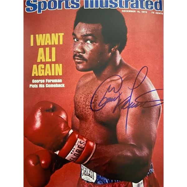 Boxing legend George Foreman signed photo