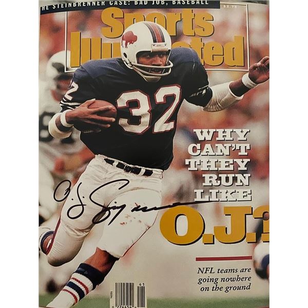 OJ Simpson Signed Sports Illustrated magazine Photo