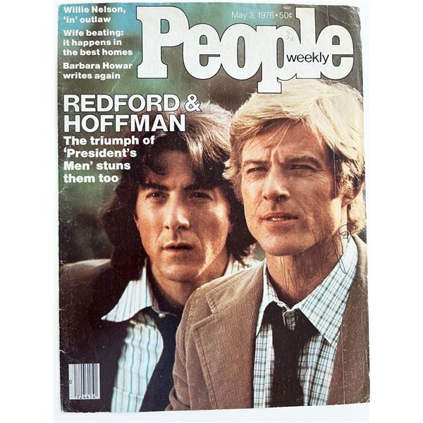 Robert Redford signed People Magazine cover