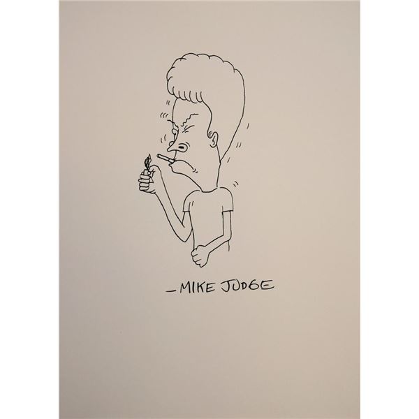 Mike Judge signed Beavis drawing