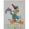 Image 1 : Donald Duck sketch signed by Walt Disney