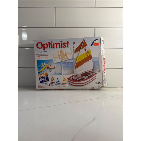 Optimist wooden sail boat
