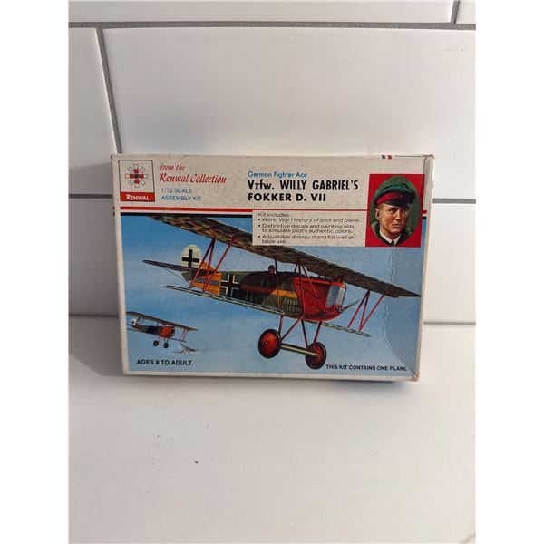 Renwal 1:72 scale Willy Gabriels Fokker D VII