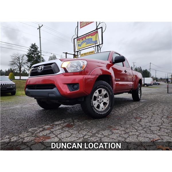 DUNCAN - 2012 TOYOTA TACOMA, RED, 334973 KMS, 4X4. - D012168