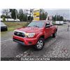 Image 2 : DUNCAN - 2012 TOYOTA TACOMA, RED, 334973 KMS, 4X4. - D012168