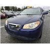 Image 3 : DUNCAN -- 2010 HYUNDAI ELANTRA, BLUE, 160195 KMS, FRONT WHEEL DRIVE - J027025