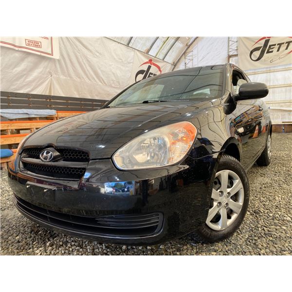PARKSVILLE-2010 HYUNDAI ACCENT  BLACK FWD 299403KMS - B177915