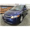 Image 3 : PARKSVILLE - 2007 HONDA CIVIC BLUE 195852 KMS - B042239