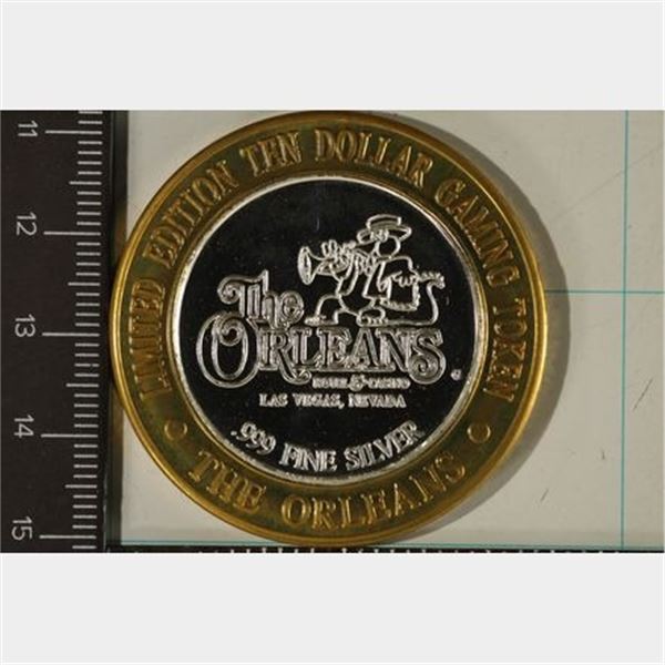 CASINO $10 SILVER TOKEN (UNC) THE ORLEAN'S