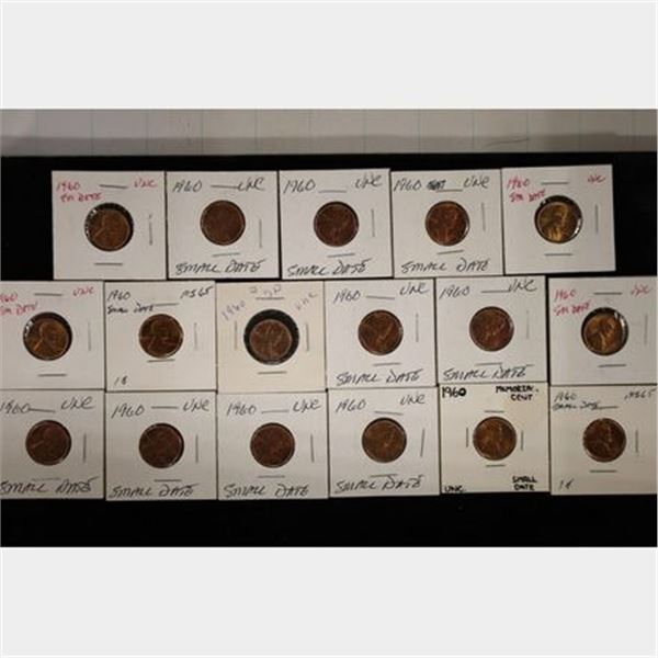 17-1960 SMALL DATE BRILLIANT UNC LINCOLN CENTS