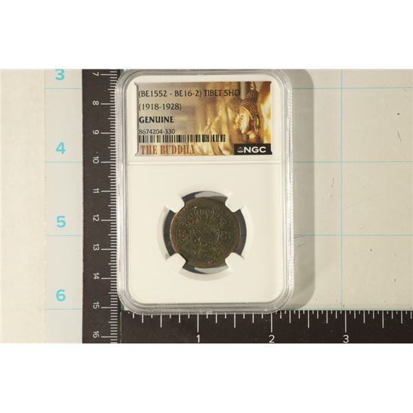 BE 1552- BE 16-2 TIBET SHO NGC GENUINE (1918-1928)