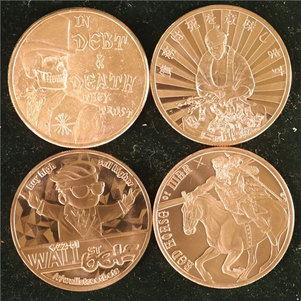 4-1 ADVP OZ. UNC COPPER ROUNDS: 2017 DEBT & DEATH,