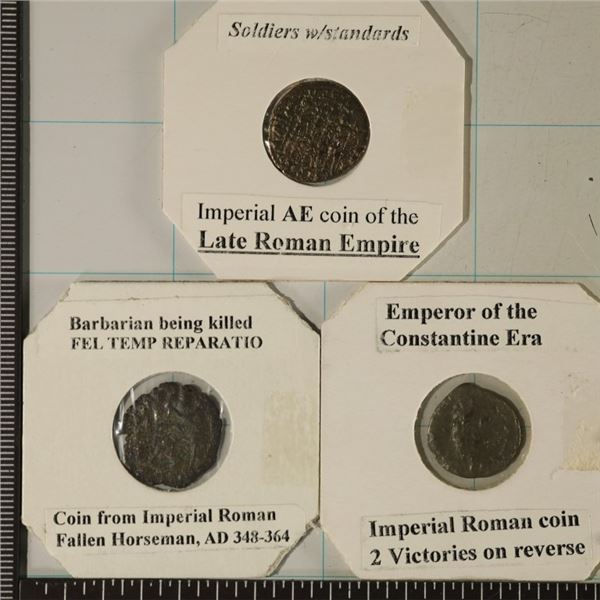 3  ROMAN ANCIENT COINS: LATE ROMAN EMPIRE, 348-364