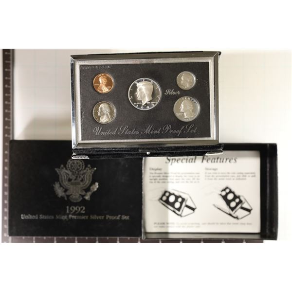 1992 US SILVER PREMIER PROOF SET (WITH BOX)