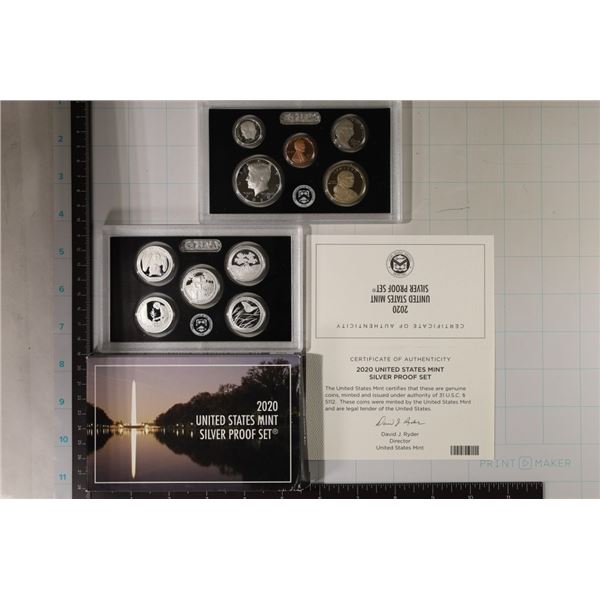 2020 US SILVER PROOF SET (WITH BOX) AND PAPERWORK
