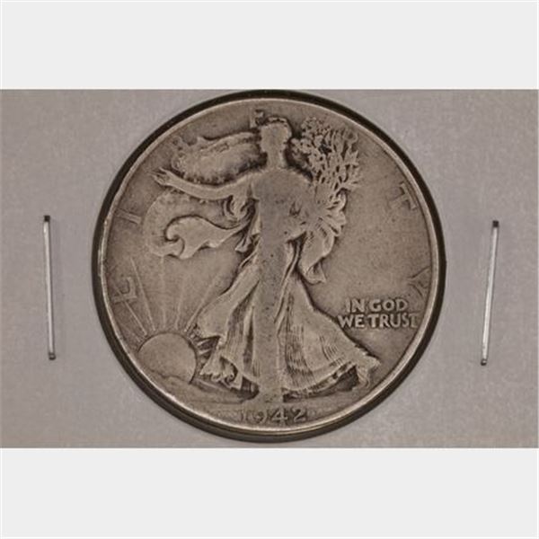 1942 SILVER WALKING LIBERTY HALF DOLLAR