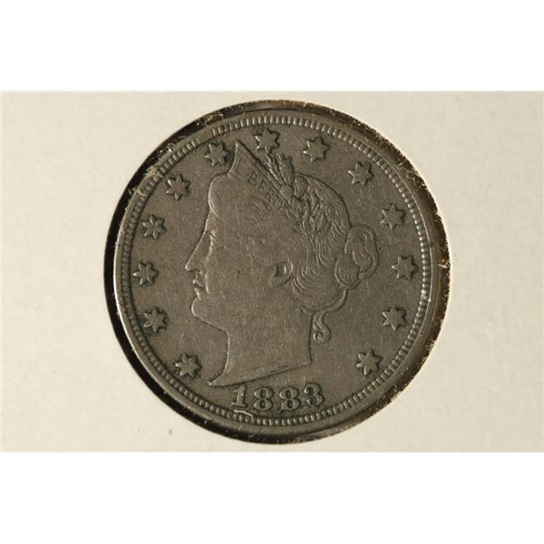 1883 LIBERTY "V" NICKEL NO CENTS