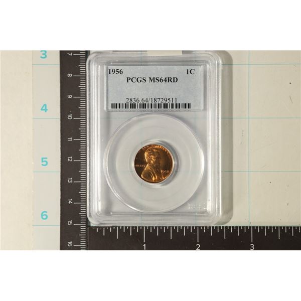 1956 LINCOLN WHEAT CENT PCGS MS64RD