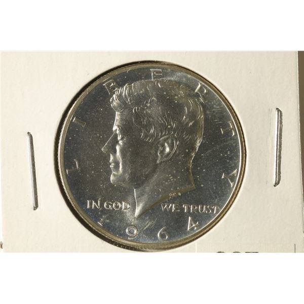 1964 90% SILVER KENNEDY HALF DOLLAR UNC