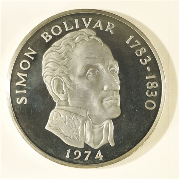 3.8539 OZ. ASW 1974 PANAMA SILVER PF 20 BALBOAS
