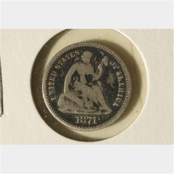 1871 US HALF DIME