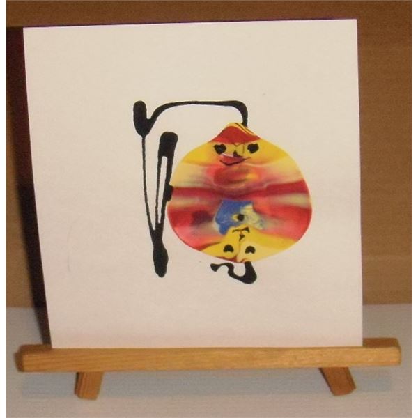 Hearty Felt Smile :  original unique fun painting by LangdonArt-1 peinture amusante originale unique