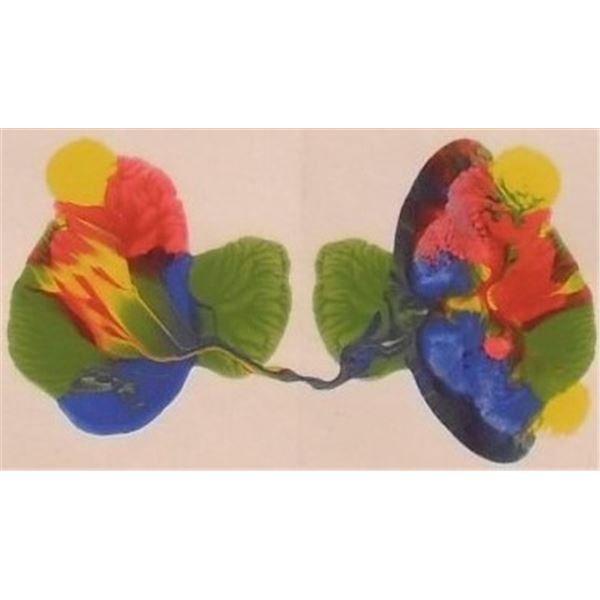 Butterfly Twins original fun painting by LangdonArt, peinture originale amusante par LangdonArt