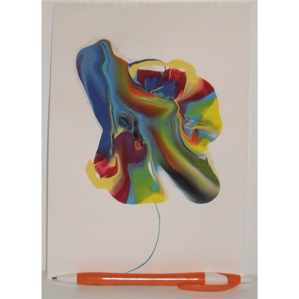 Abstract Seal original fun painting by LangdonArt, peinture originale amusante par LangdonArt