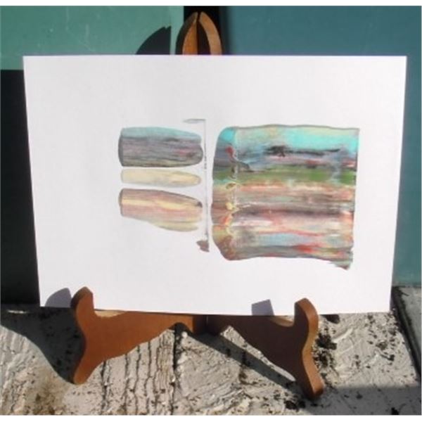 4 UFOS futuristic painting by LangdonArt -4 OVNIS peinture futuristique originale par LangdonArt