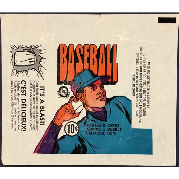 1972 O-PEE-CHEE BASEBALL WRAPPER