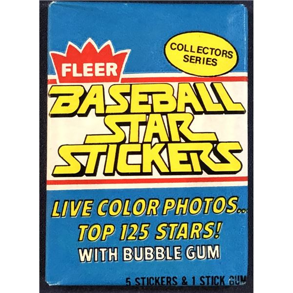 1981 FLEER STAR STICKERS BASEBALL WAX PACK